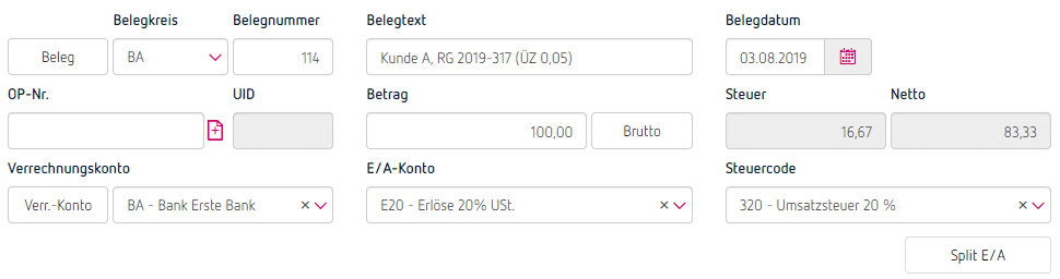 Verbuchen Fehl- und Überzahlungen