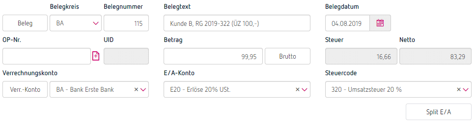 Fehl- und Überzahlungen verbuchen