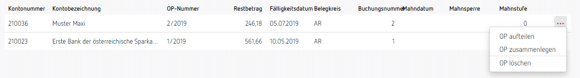 OP Forderungsausfälle